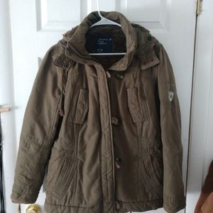 American Eagle Olive Green Parka